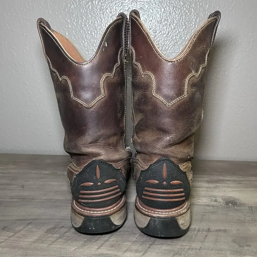 Dan Post Blayde Steel Toe Work Boot Saddletan Mens Size 9D Distressed Steel Toe